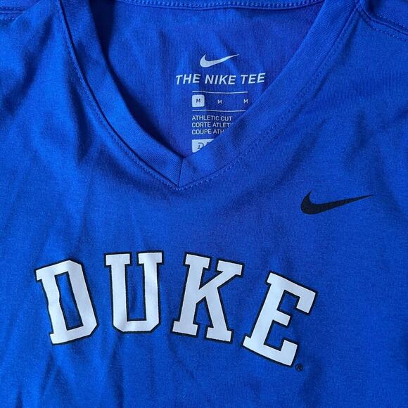 Unisex Nike Duke College Basketball V Neck Short Sleeve Tee - Youth Medium - Picture 2 of 2